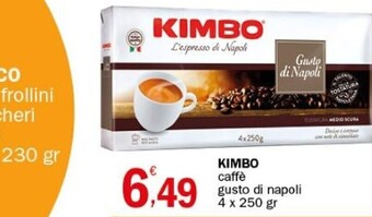 Crai Kimbo caffè gusto di napoli 4 x 250 gr offerta