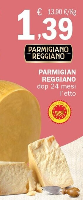 Crai Parmigiano reggiano dop 24 mesi l'etto offerta