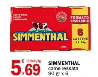 Crai Simmenthal carne lessata offerta