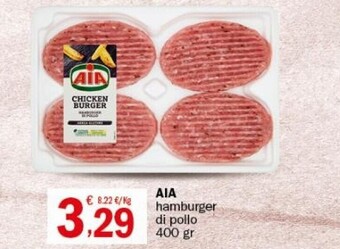 Crai Aia hamburger di pollo offerta