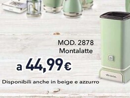 Unieuro Ariete 2878 cappuccinatore vintage, montalatte elettrico vintage per cappuccino, latte macchiato e caffèlatte, 500 w, capacit offerta
