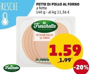 PENNY Le freschette petto di pollo al forno offerta