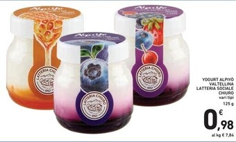 Spazio Conad Latteria sociale di chiuro yogurt alpiyo valtellina offerta