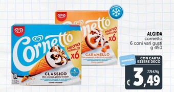 Gourmet Déco Algida cornetto offerta