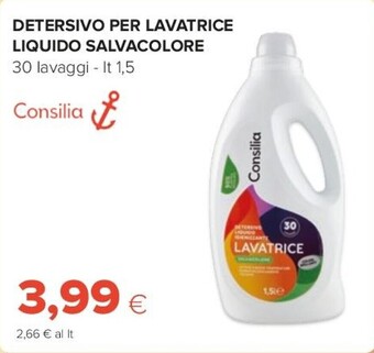 Consilia detersivo per lavatrice liquido salvacolore