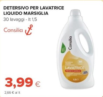 Oasi Consilia detersivo per lavatrice liquido marsiglia offerta