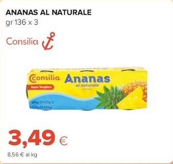 Oasi Consilia ananas al naturale offerta