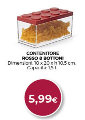 Contenitore Rosso 8 Bottoni 1,5l