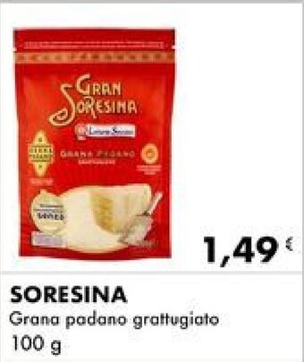Iper Tosano SORESINA Grana padano grattugiato 100 g offerta