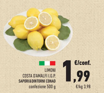 Conad LIMONI COSTA D'AMALFI I.G.P. SAPORI&DINTORNI CONAD confezione 500 g offerta