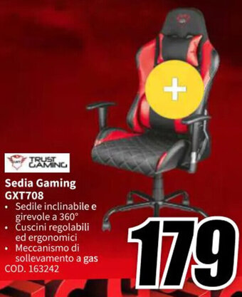 MediaWorld TRUST GAMING Sedia Gaming GXT708 offerta