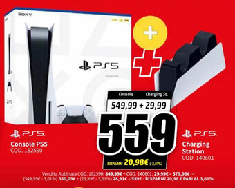 MediaWorld Console PS5 + PS5 Charging Station offerta