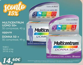 Ipercoop MULTICENTRUM UOMO 50+ 30 compresse, 40 g offerta