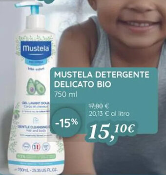 Ipercoop MUSTELA DETERGENTE DELICATO BIO 750 ml offerta