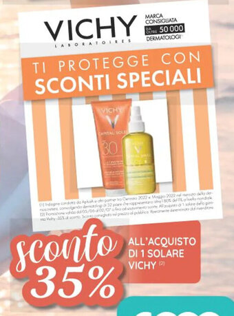 Ipercoop ALL'ACQUISTO DI 1 SOLARE VICHY offerta