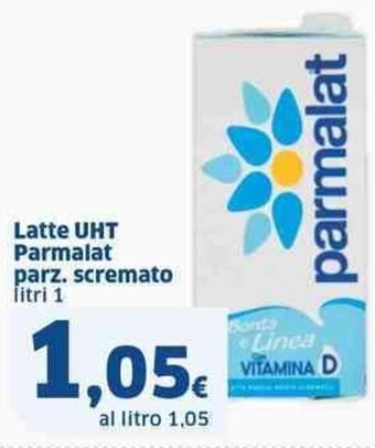 Sigma Latte UHT Parmalat parz. scremato litri 1 offerta