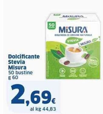 Sigma Dolcificante Stevia Misura 50 bustine g 60 offerta