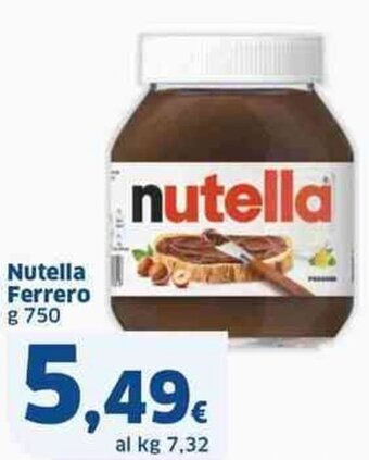 Sigma Nutella Ferrero g 750 offerta