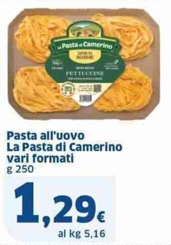 Sigma Pasta all'uovo La Pasta di Camerino vari formati g 250 offerta