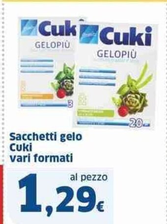 Sigma Sacchetti gelo Cuki vari formati offerta