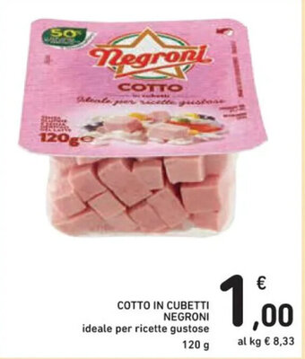 Spazio Conad COTTO IN CUBETTI NEGRONI 120 g offerta