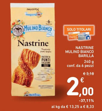 Spazio Conad NASTRINE MULINO BIANCO BARILLA 240 g conf. da 6 pezzi offerta