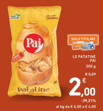 Spazio Conad LE PATATINE PAI 500 g offerta