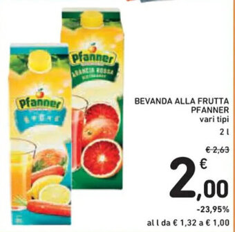 BEVANDA ALLA FRUTTA PFANNER vari tipi 2 l