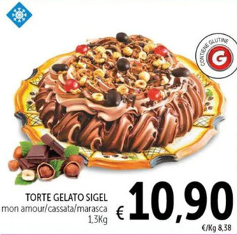 Spazio Conad TORTE GELATO SIGEL mon amour/cassata/marasca 1,3kg offerta