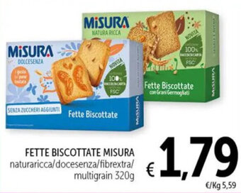 Spazio Conad FETTE BISCOTTATE MISURA multigrain 320g offerta