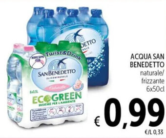 Spazio Conad ACQUA SAN BENEDETTO naturale/ frizzante 6x50cl offerta