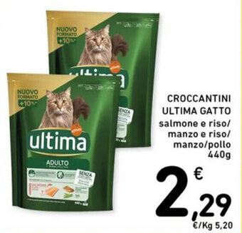 Spazio Conad CROCCANTINI ULTIMA GATTO pollo 440g offerta