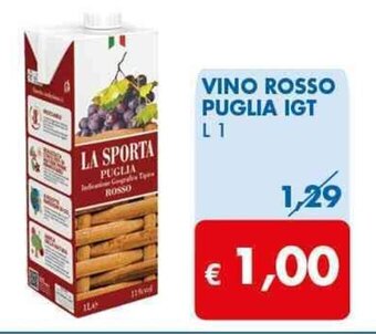 MD Discount VINO ROSSO PUGLIA IGT L 1 offerta