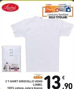 Spazio Conad Liabel 3 t - shirt girocollo uomo offerta
