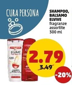 PENNY L'oreal paris shampoo, balsamo elvive offerta