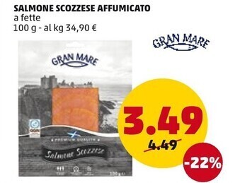 PENNY Gran mare salmone scozzese affumicato offerta