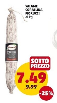 PENNY Fiorucci salame corallina offerta