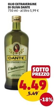 PENNY Dante olio extravergine di oliva offerta