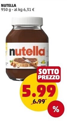 PENNY Ferrero nutella offerta