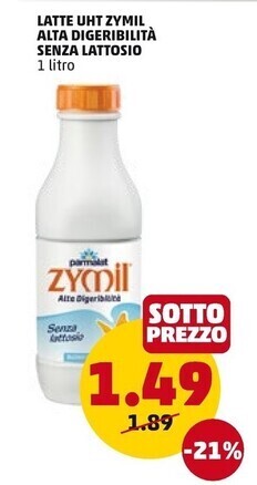 PENNY Parmalat latte uht zymil alta digeribilità senza lattosio offerta
