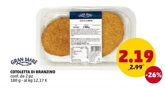 PENNY Gran mare cotoletta di branzino offerta