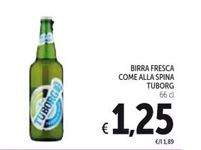 Spazio Conad Tuborg birra fresca come alla spina offerta