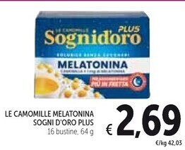 Spazio Conad Sogni d'oro le camomille melatonina plus offerta