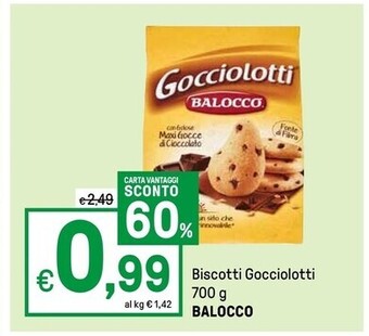 Iper La Grande Balocco biscotti gocciolotti offerta