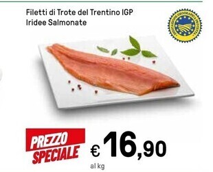 Iper La Grande Filetti di trote del trentino igp iridee salmonate offerta