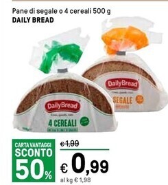 Daily bread pane di segale o 4 cereali