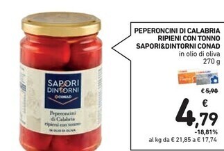 Spazio Conad Conad peperoncini di calabria ripieni con tonno sapori&dintorni offerta