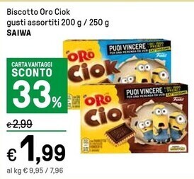 Iper La Grande Oro saiwa biscotto oro ciok offerta