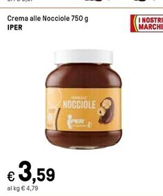 Iper La Grande Iper crema alle nocciole offerta