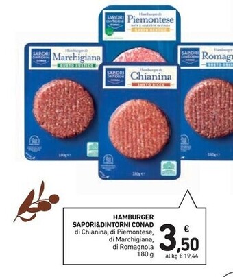 Spazio Conad Sapori & dintorni hamburger offerta
